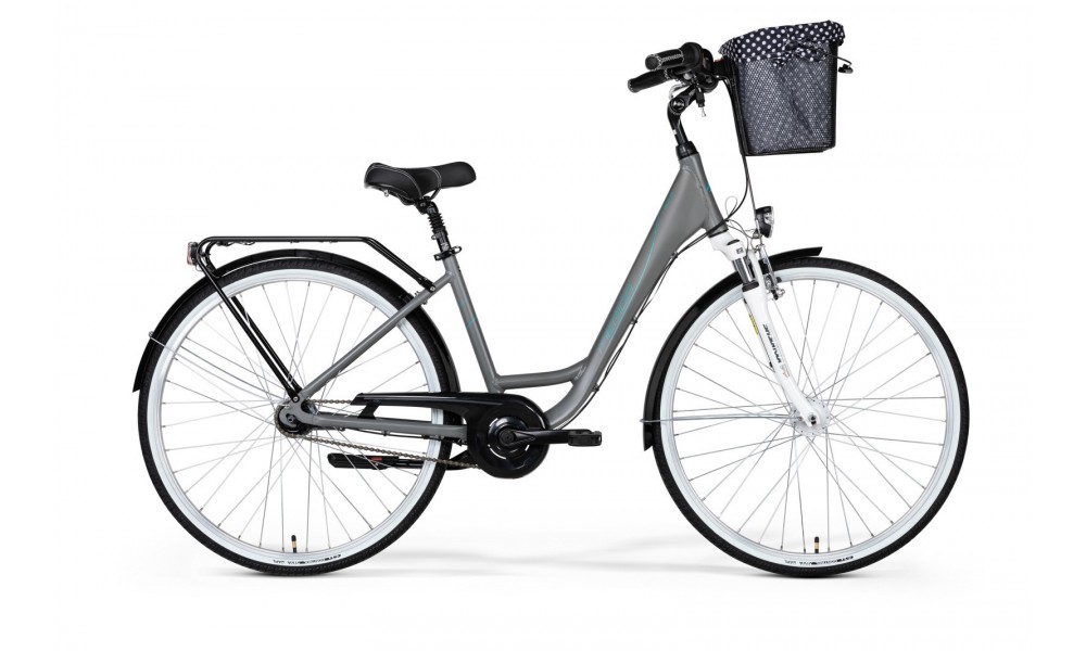 Rower miejski Merida Cityway 728 - szaro-niebieski