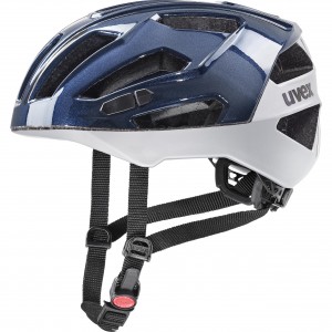 Kask rowerowy Uvex Gravel-x - granatowo-srebrny 1