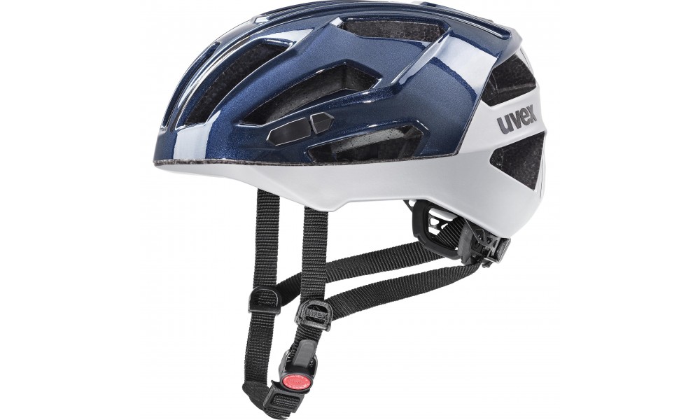 Kask rowerowy Uvex Gravel-x - granatowo-srebrny