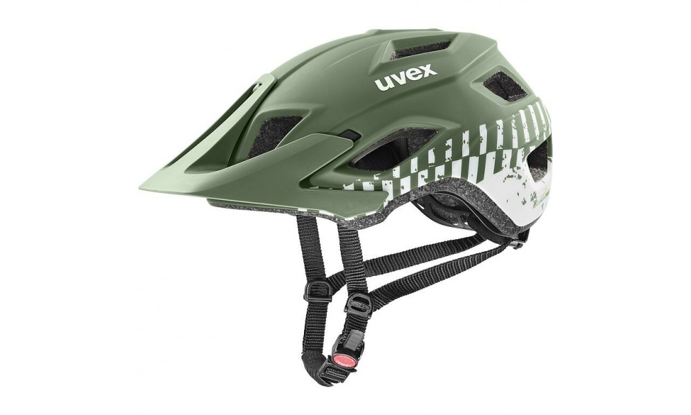 Kask rowerowy Uvex Access - zielono-biały