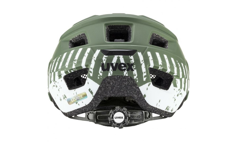 Kask rowerowy Uvex Access - zielono-biały