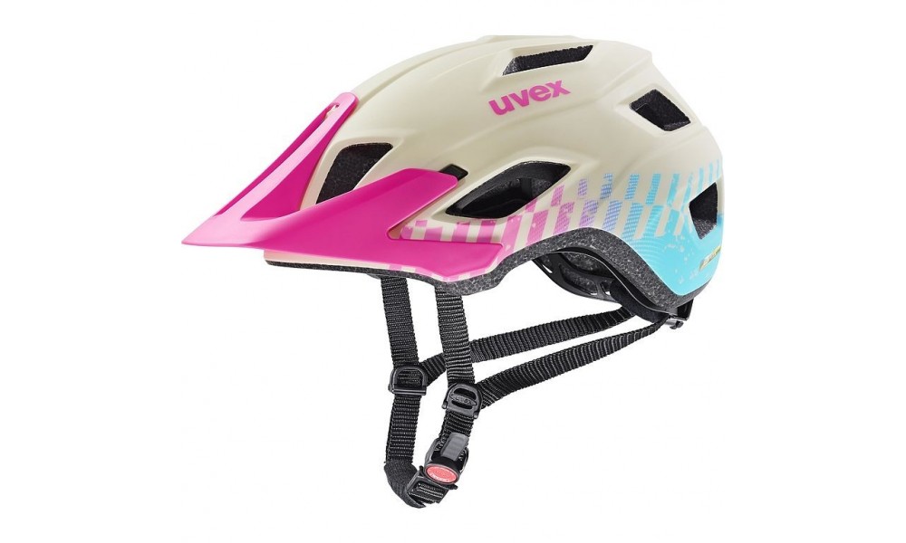 Kask rowerowy Uvex Access - różowy wzór