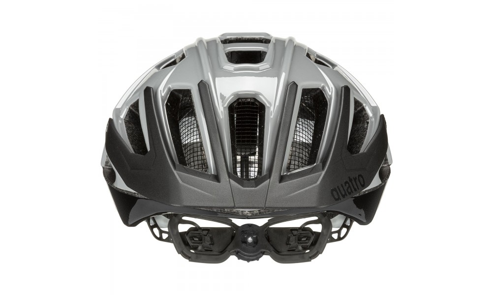 Kask rowerowy Uvex Quatro - szaro-czarny