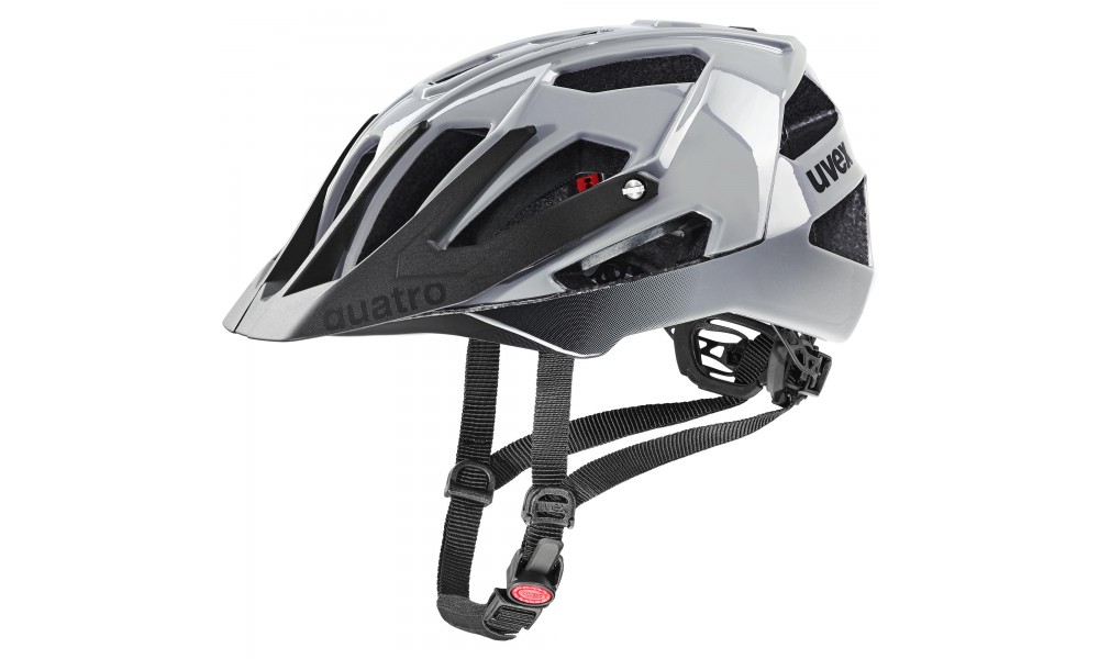 Kask rowerowy Uvex Quatro - szaro-czarny