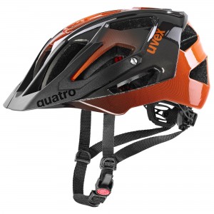 Kask rowerowy Uvex Quatro - pomarańczowo-czarny 1