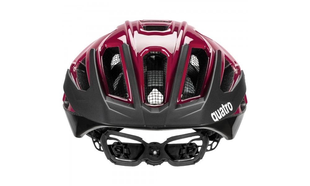 Kask rowerowy Uvex Quatro - czerwono-czarny