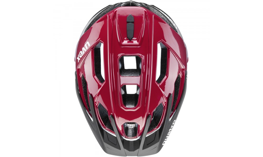 Kask rowerowy Uvex Quatro - czerwono-czarny