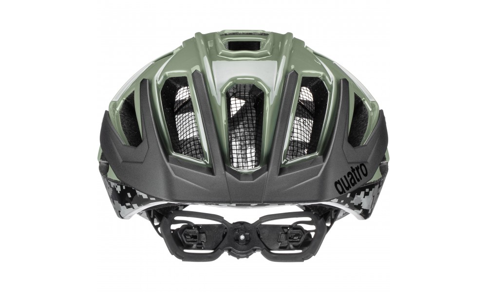 Kask rowerowy Uvex Quatro - oliwkowy-czarny