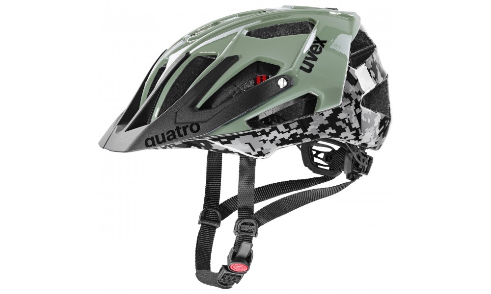 Kask rowerowy Uvex Quatro - oliwkowy-czarny