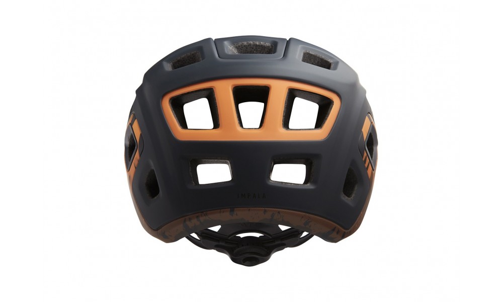 Kask rowerowy Lazer Impala Matte - czarny-pomarańczowy