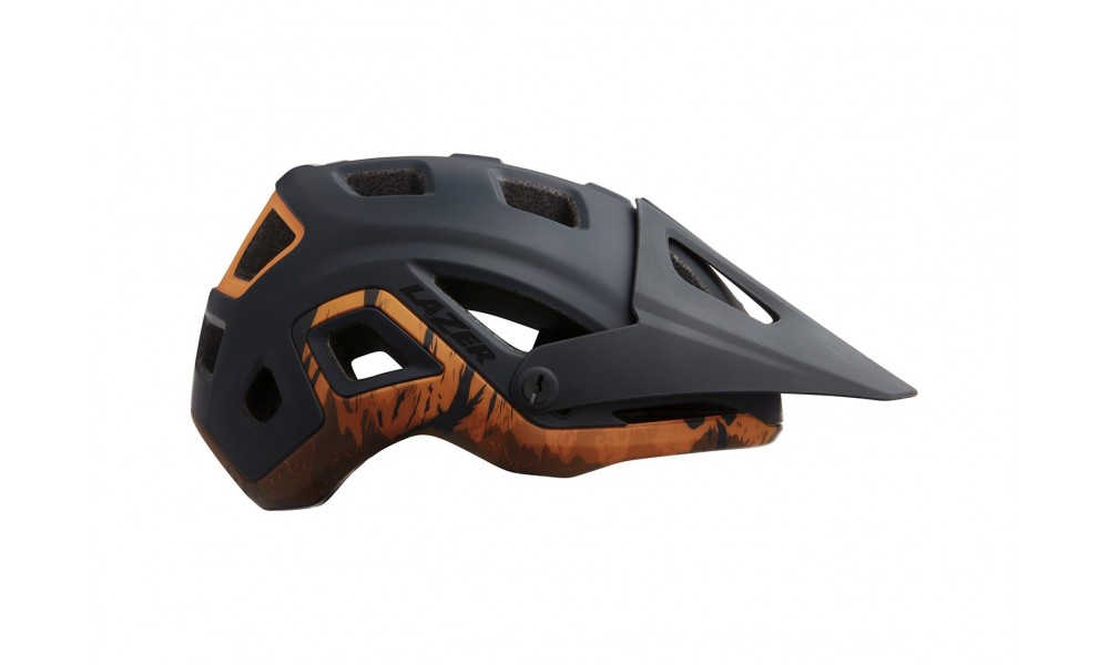 Kask rowerowy Lazer Impala Matte - czarny-pomarańczowy