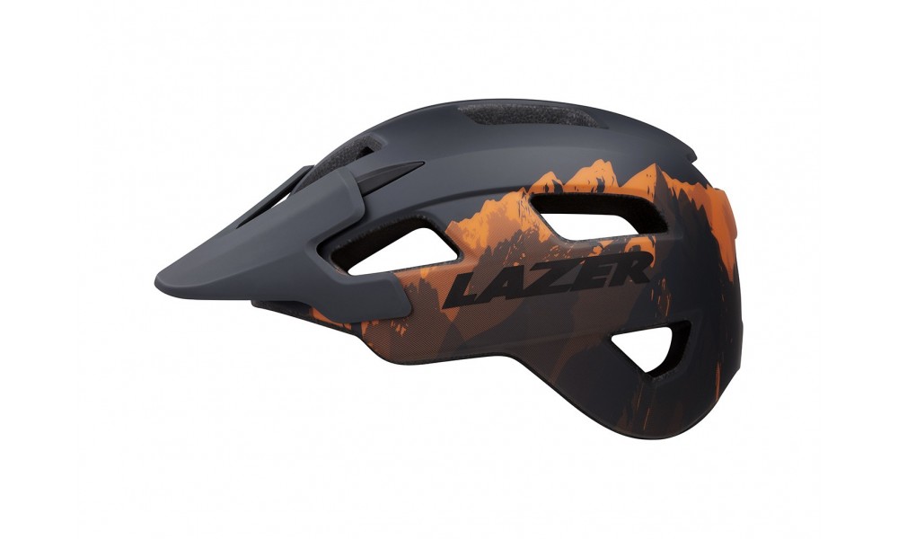 Kask rowerowy Lazer Chiru - granatowy-pomarańczowy