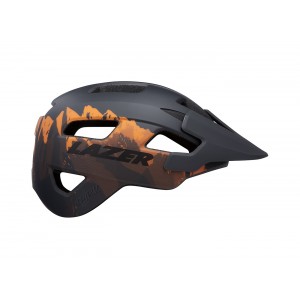 Kask rowerowy Lazer Chiru - granatowy-pomarańczowy 1