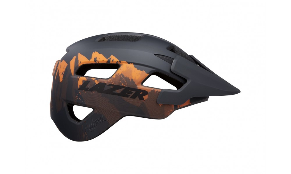 Kask rowerowy Lazer Chiru - granatowy-pomarańczowy