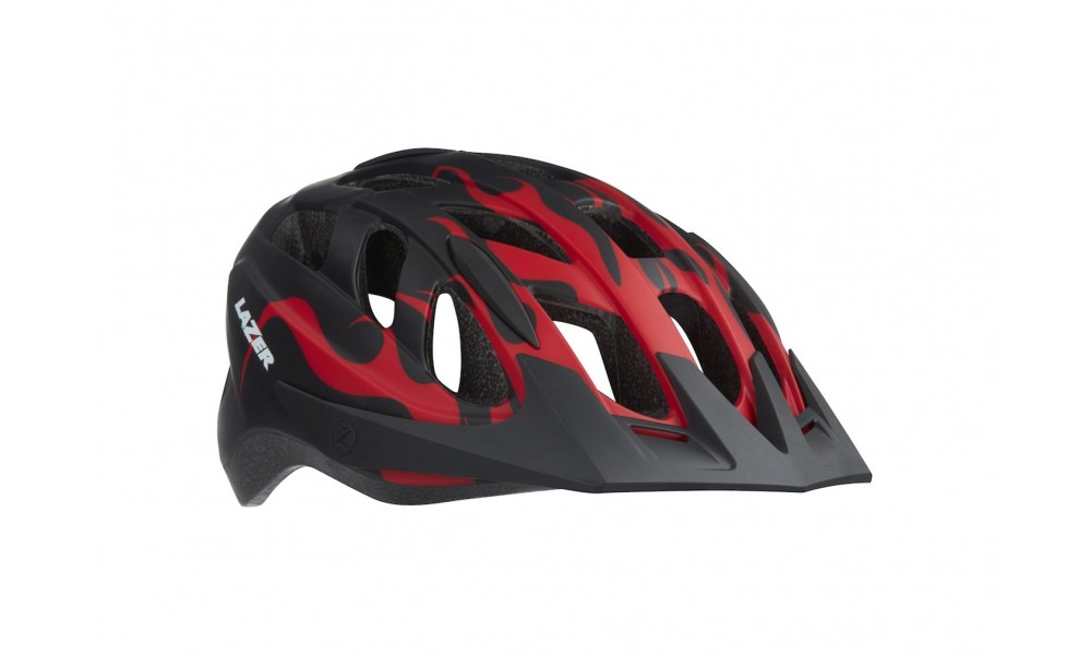 Kask rowerowy Lazer J1 - czarny-czerwony