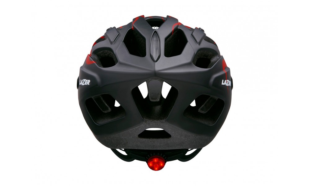 Kask rowerowy Lazer J1 - czarny-czerwony