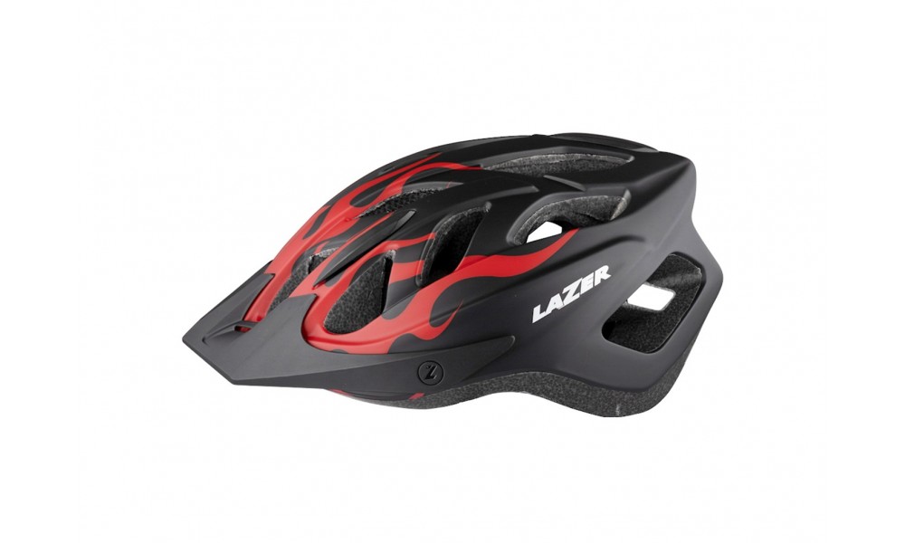 Kask rowerowy Lazer J1 - czarny-czerwony