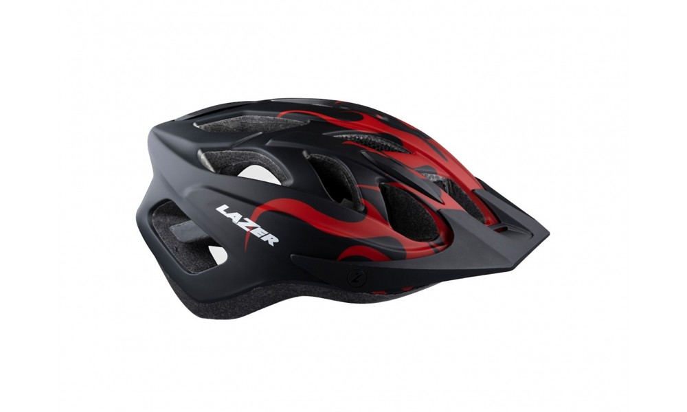 Kask rowerowy Lazer J1 - czarny-czerwony