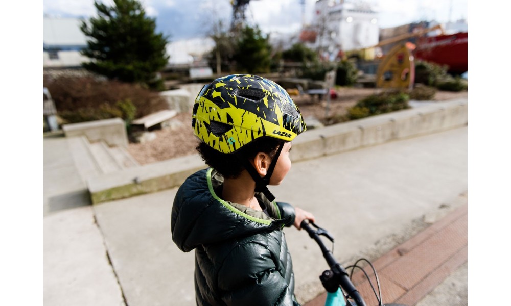 Kask rowerowy Lazer Nutz KinetiCore - czarno-żółty