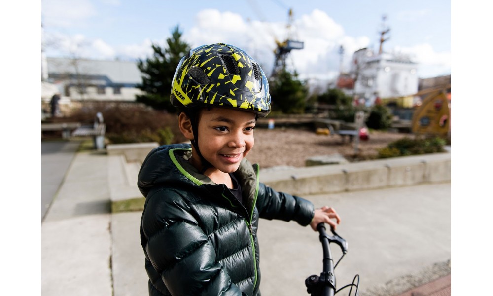 Kask rowerowy Lazer Nutz KinetiCore - czarno-żółty