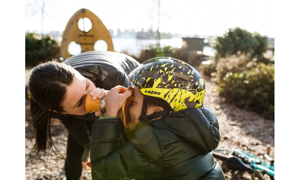 Kask rowerowy Lazer Nutz KinetiCore - czarno-żółty