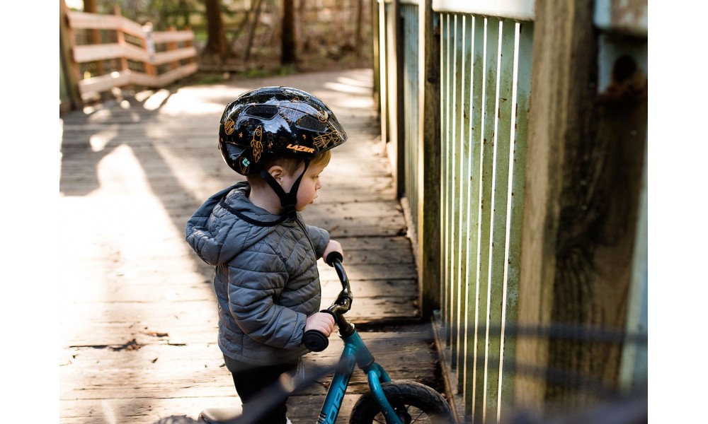 Kask rowerowy Lazer Pnut KinetiCore - czarny-brązowy