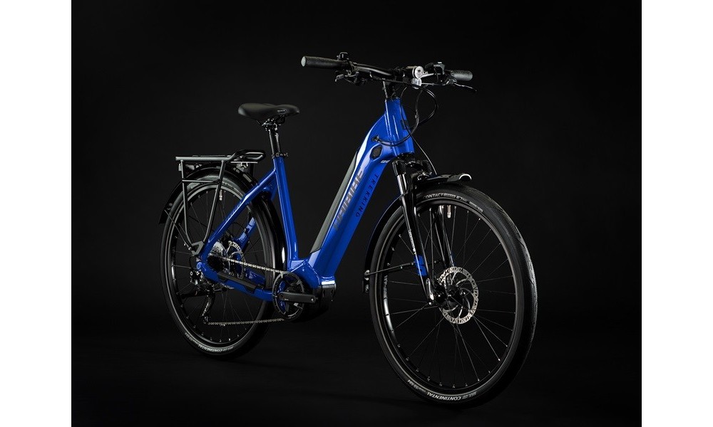 Rower trekkingowy elektryczny Haibike Trekking 4 Low - granatowy-czarny