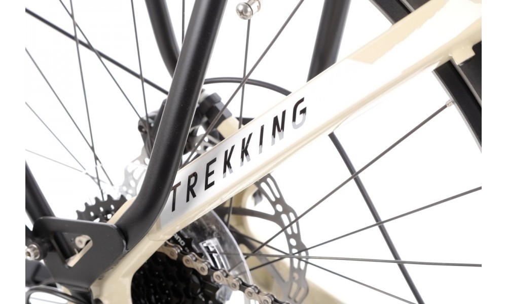 Rower trekkingowy elektryczny Haibike Trekking 4 Low - kremowy-biały