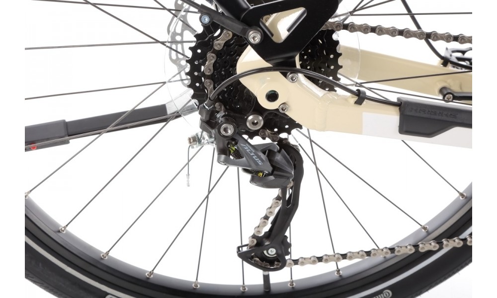 Rower trekkingowy elektryczny Haibike Trekking 4 Low - kremowy-biały