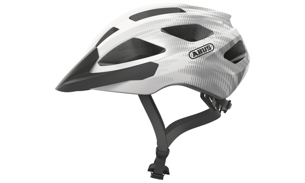 Kask rowerowy Abus Macator - biały-srebrny