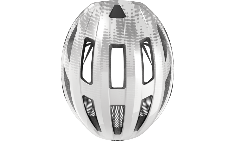 Kask rowerowy Abus Macator - biały-srebrny