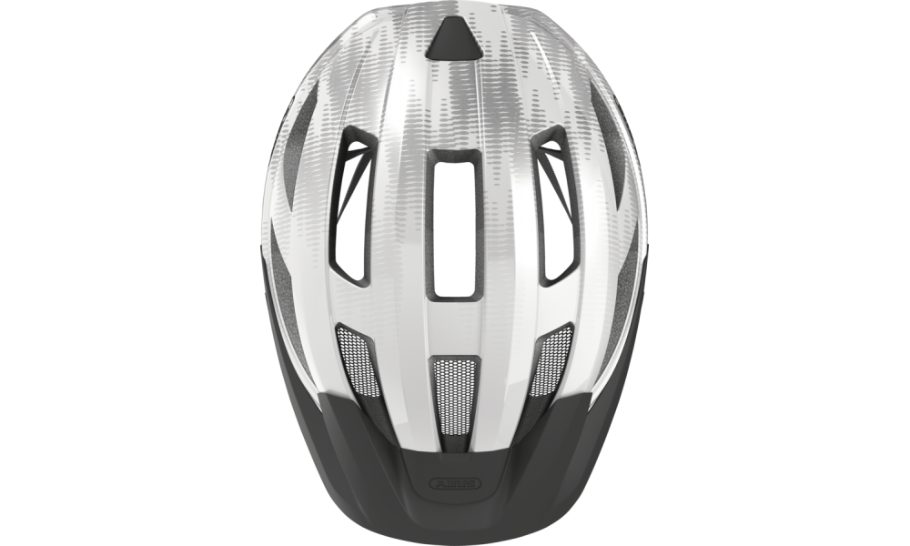 Kask rowerowy Abus Macator - biały-srebrny