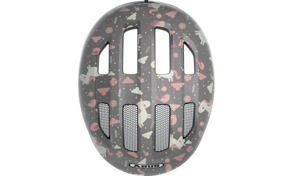 Kask rowerowy Abus Smiley 3.0 - szaro-różowy