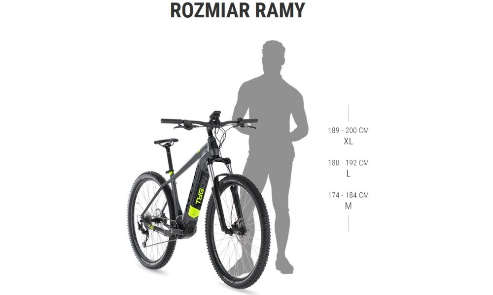 Rower górski elektryczny Kellys Tygon R10  Panasonic - szaro-czarny