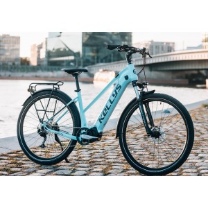 Rower trekingowy elektryczny Kellys E-Cristy 30  Shimano STEPS - miętowy-czarny 2