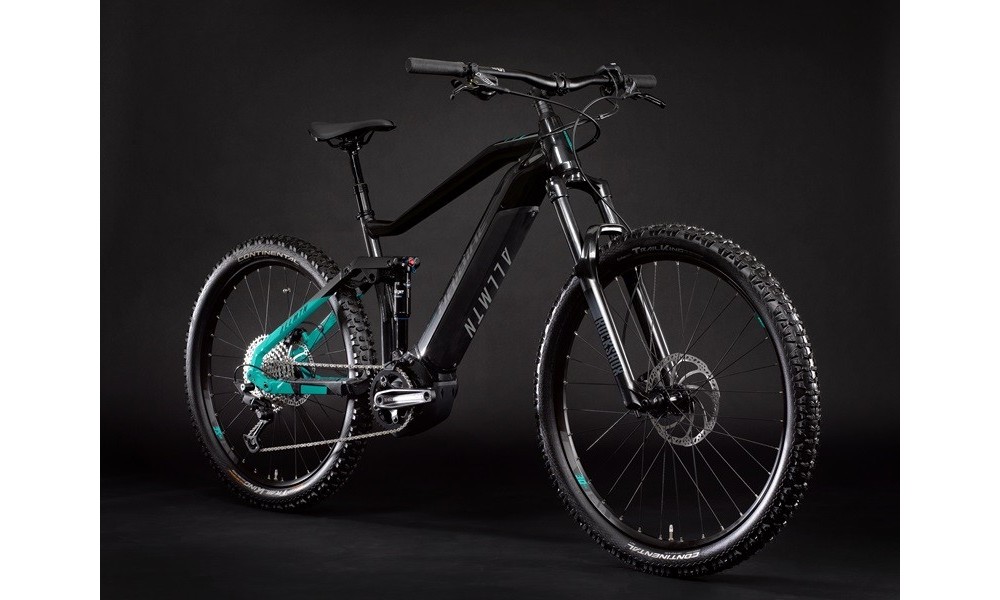 Rower górski elektryczny Haibike Allmtn 1  - czarny-turkusowy