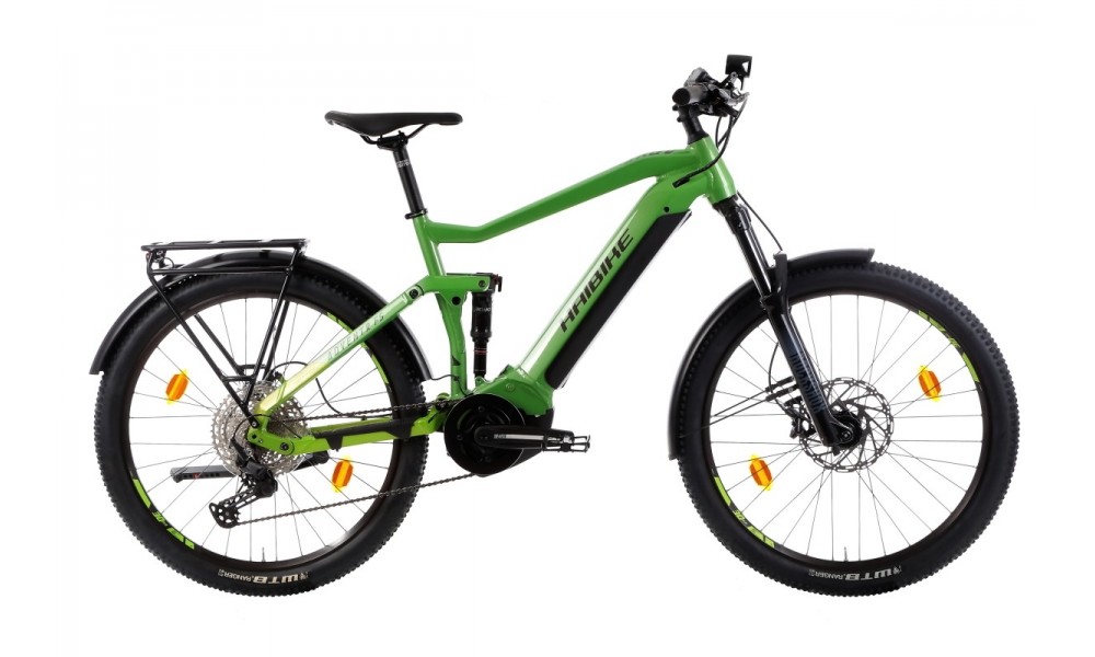 Rower trekkingowy elektryczny Haibike Adventr FS 8 - zielono-szary