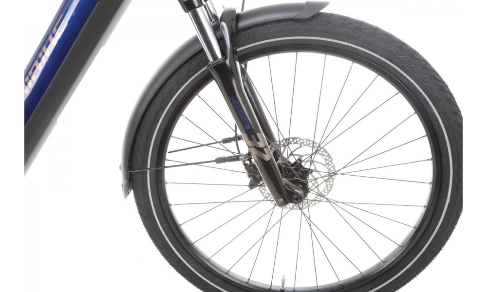 Rower trekkingowy elektryczny Haibike Trekking 7 High - granatowo-kremowy