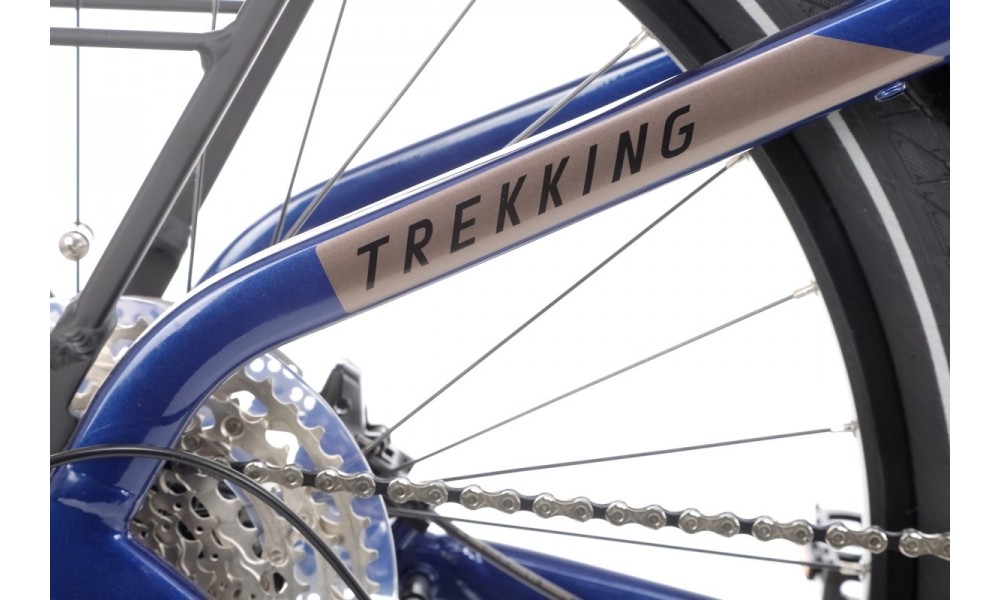 Rower trekkingowy elektryczny Haibike Trekking 7 High - granatowo-kremowy