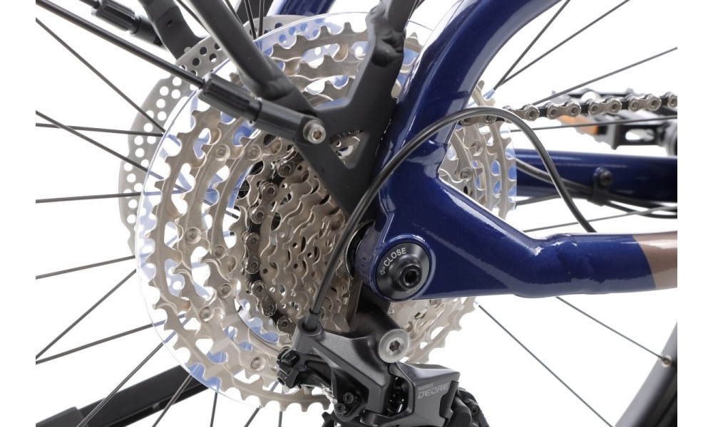 Rower trekkingowy elektryczny Haibike Trekking 7 High - granatowo-kremowy