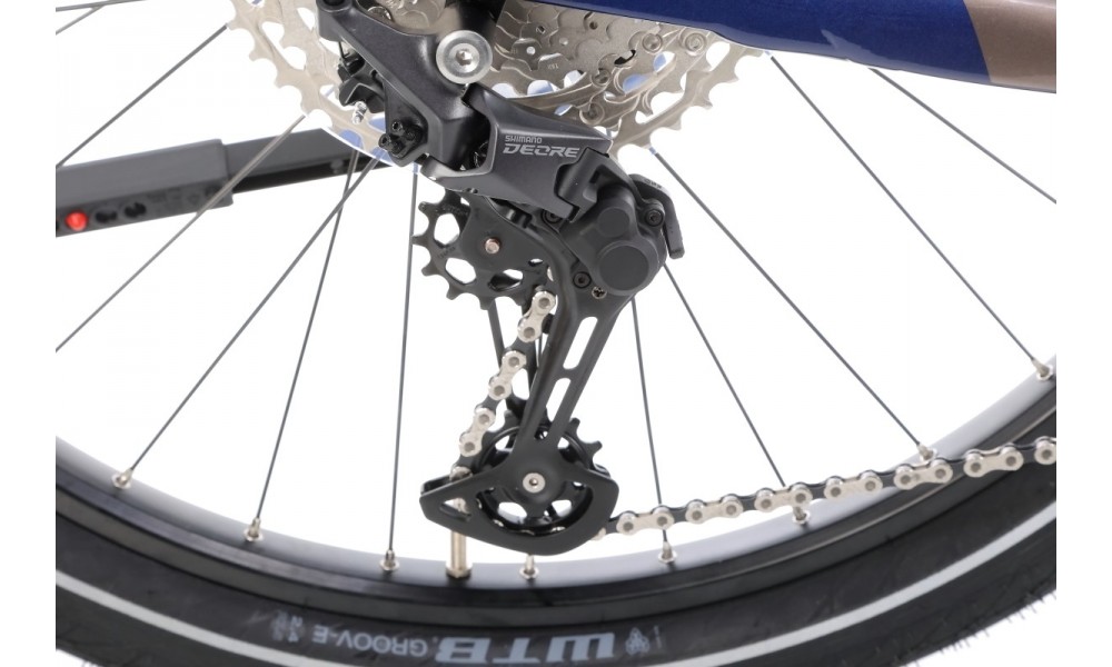 Rower trekkingowy elektryczny Haibike Trekking 7 High - granatowo-kremowy