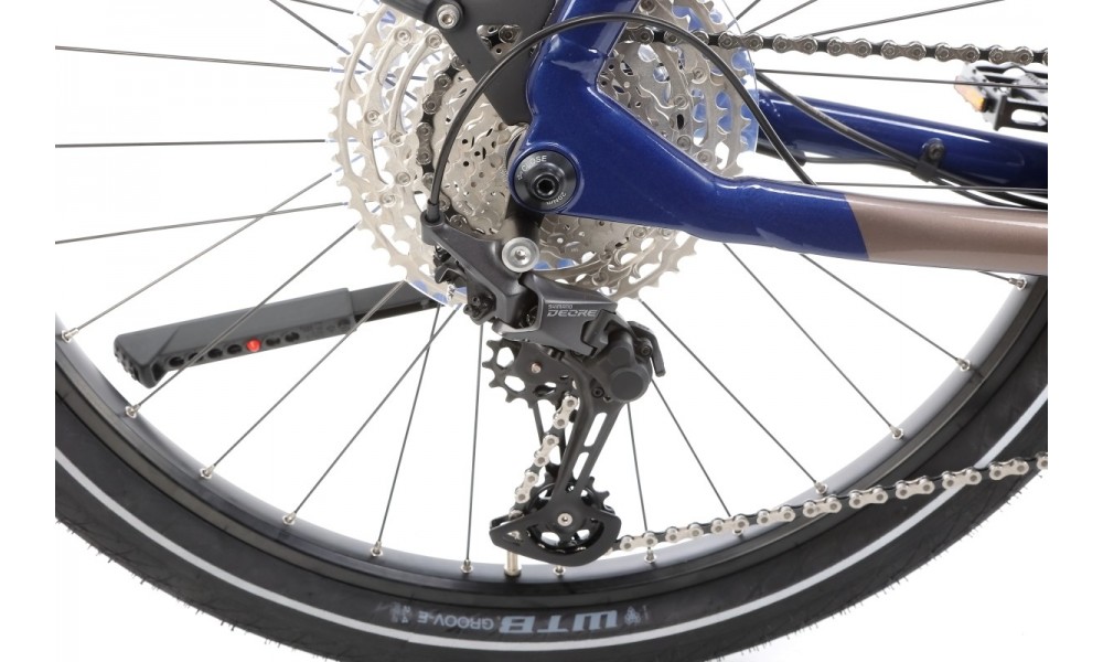 Rower trekkingowy elektryczny Haibike Trekking 7 High - granatowo-kremowy