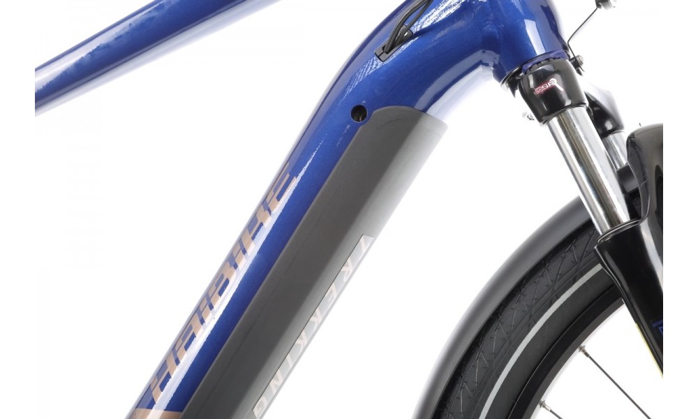 Rower trekkingowy elektryczny Haibike Trekking 7 High - granatowo-kremowy