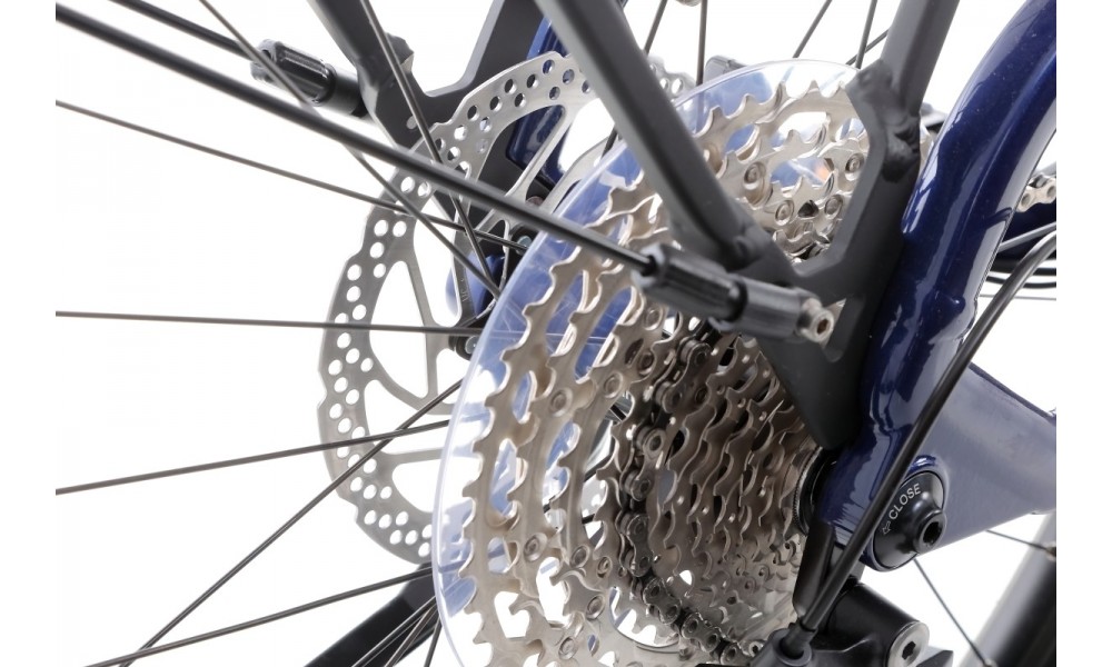 Rower trekkingowy elektryczny Haibike Trekking 7 High - granatowo-kremowy