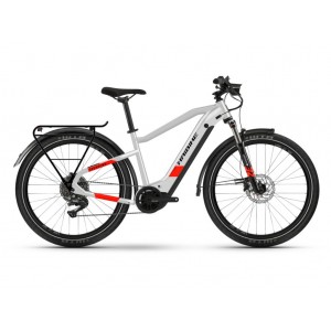 Rower trekkingowy elektryczny Haibike Trekking 7 High - szary-czerwony 1