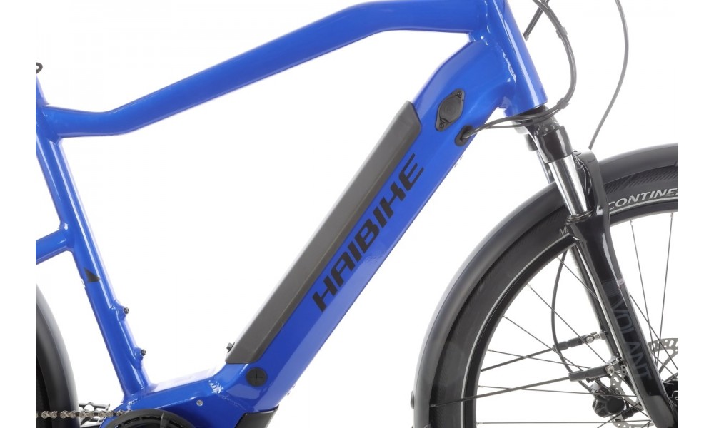 Rower trekkingowy elektryczny Haibike Trekking 4 High - granatowy-czarny