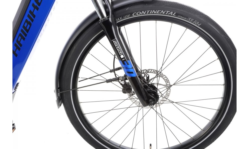 Rower trekkingowy elektryczny Haibike Trekking 4 Mid - granatowy-czarny