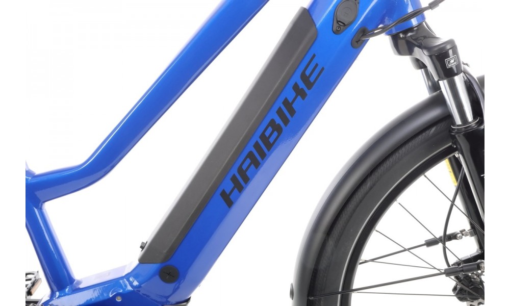 Rower trekkingowy elektryczny Haibike Trekking 4 Mid - granatowy-czarny