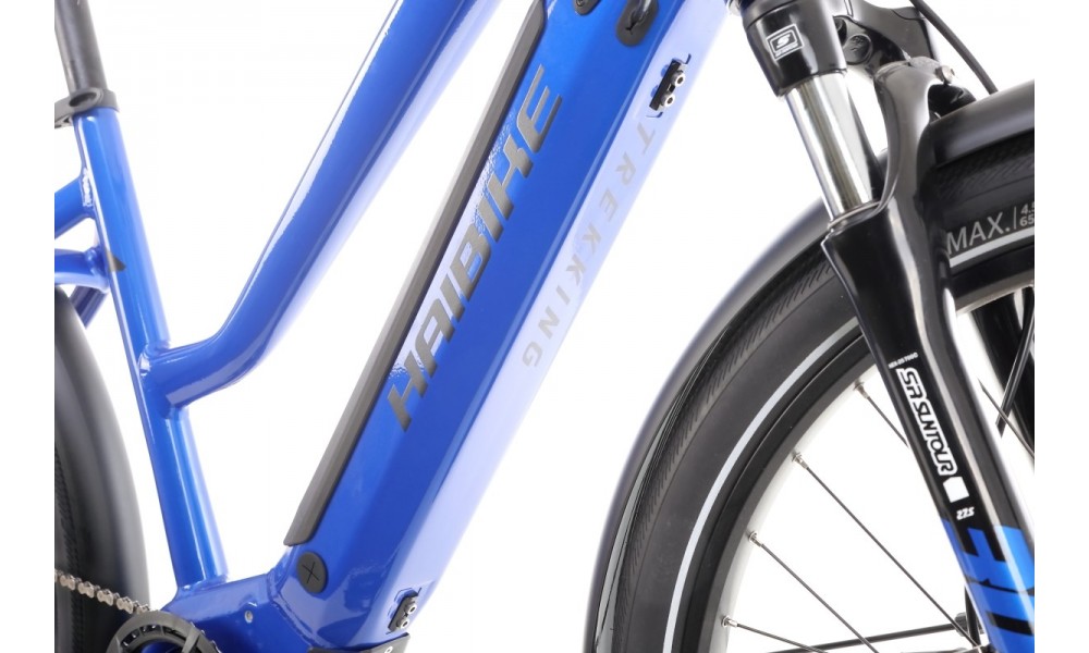 Rower trekkingowy elektryczny Haibike Trekking 4 Mid - granatowy-czarny