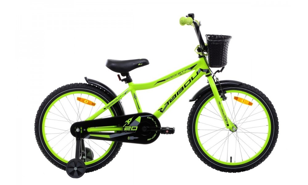 Rower dziecięcy Tabou Rocket Alu 20 - czarny-zielony